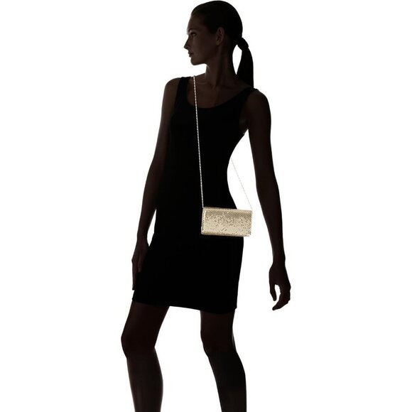 ❤️Metal Mesh Roll Bag Clutch Purse 4.5" x 7.5" x 2" Shoulder Chain Included - Picture 6 of 6